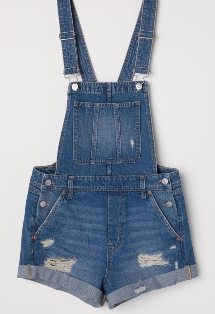 Short jean overalls